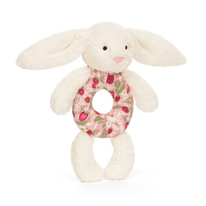 Jellycat Blossom Cream Bunny ‘Berry’ Ring Rattle